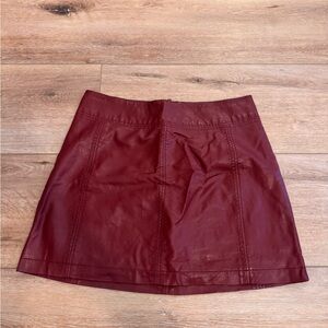 Free People Leather Skirt